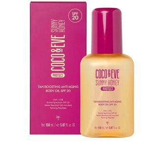 COCO & EVE Sunny Honey Tan Boosting Anti-Aging Body Oil SPF 20, 5.07 fl oz NIB
